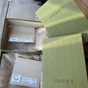 Two Gucci Green Shoe Box Collection